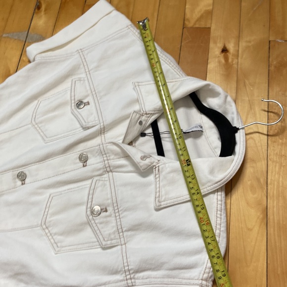 Zara white denim cotton relaxed fit romper - Picture 11 of 14